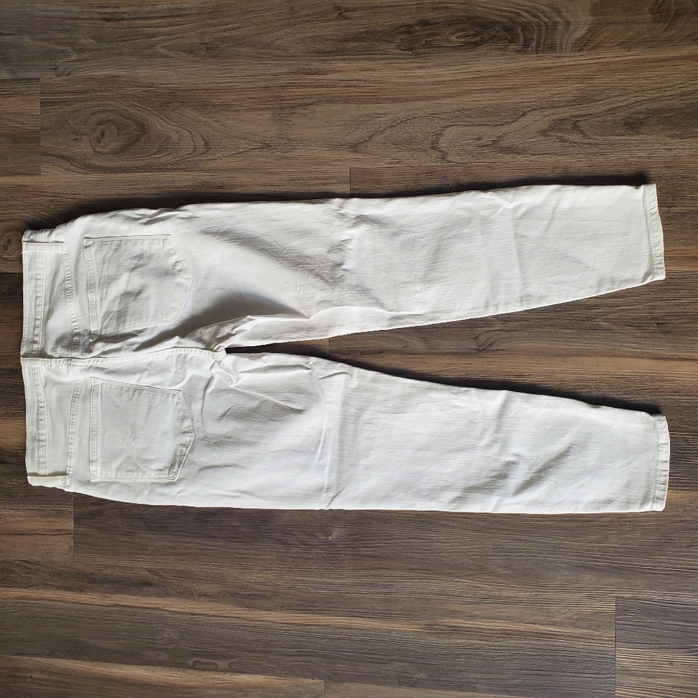 Jcrew 9" White Button Front High Rise Toothpick - Picture 7 of 7